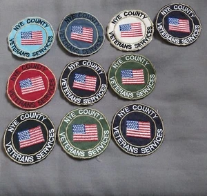 Parches militares de 2,5" con bandera estadounidense de servicios para veteranos de Nevada del condado de Nye NV - Imagen 1 de 2