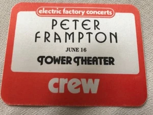Peter Frampton 1979 - Satin Backstage Crew Pass Tower Theater Upper Darby PA - Bild 1 von 2