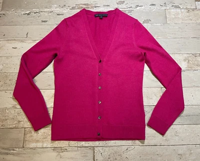 346 Brooks Brothers Mujer PEQUEÑO Cárdigan Suéter Magenta 100% Lana Merlino Foto 1 de 4
