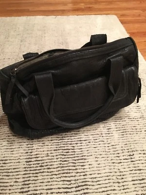 cynthia rowley handbag black pebbled leather, shoulder tote - Image 1 of 4