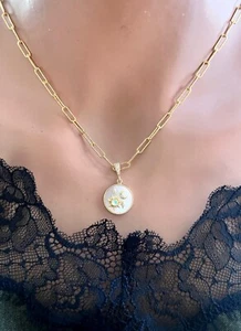 Celestial Necklace Mother of pearl Necklace For Women Opal Necklace Gold Jewelry - Picture 1 of 6