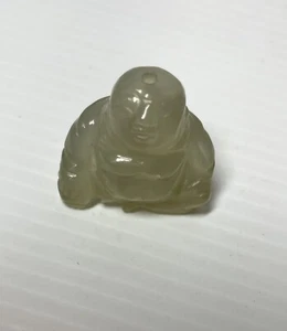 Lucky Light Green Faux Jade Buddha Pendant Charm 2.5cm - Picture 1 of 2
