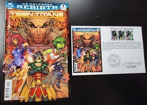 Teen Titans (2016) #1 FIRMADO Jonboy Meyers con Testigo Notarizado de Firma - Imagen 1 de 6