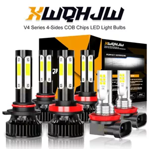6X For 14-19 Toyota Highlander LED Headlight Bulbs High Low Beam Fog Light Bulb - Foto 1 di 9
