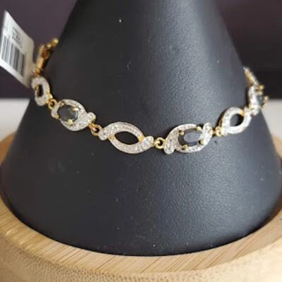 Kohl's Semi-Precious Stone Bracelet Gold Plated over Sterling Silver NWT - Image 1 of 4