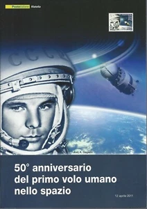 ITALIA - FOLDER 2011  PRIMO VOLO UMANO NELLO SPAZIO - Imagen 1 de 1
