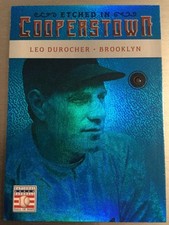 2015 Panini Etched In Cooperstown Blue Sapphire Gem Leo Durocher 7/10 Dodgers