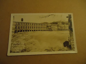 Schnur Spinnerei Abrichtmühle RPPC Postkarte mit Fluss Wasserfall Gebäude - Bild 1 von 2