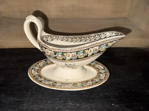 Spode Copeland China RARE Aesthetic Daisy 1387 Pattern Gravy Boat - Picture 1 of 7