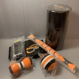 Invincible Fitness Foam Roller Set w/ Stick, Double Peanut, Ball & Bands ~ NEW - Picture 1 of 12