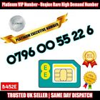 Platinum Number - 0796 00 55 22 6 - Vip Rare Executive Uk Sim Card - B452e