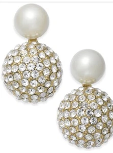 58 $ Kate Spade goldfarbene Ohrringe mit Perlenimitat & Feuerkugel KSD101 - Bild 1 von 8