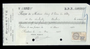 f.buirette rue thècle à roubaix m.van welden 10-05-1933 - Picture 1 of 1