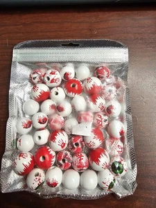 Halloween Perlen Horror Holz Schmuckherstellung Zubehör Set Großhandel gemischt 40 Teile - Bild 1 von 1