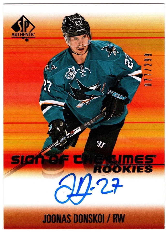 2015-16 UD SP Authentic Sign Of The Times Rookies JOONAS DONSKOI SOTR-JD /299 RC - Image 1 of 1