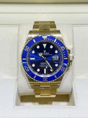 Reloj Rolex Submariner Date 41 mm oro amarillo 18 quilates azul Oyster como nuevo 126618 LB CAJA Foto 1 de 4