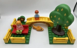 Playmobil Junior 123 Figure Accessories PARK SET Tree Bridge Boy Mom Bench 16 Pc - Picture 1 of 3