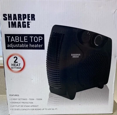 Sharper Image TSI-TT201-BLK Table Top Adjustable Black Heater Stand Up - Image 1 of 2
