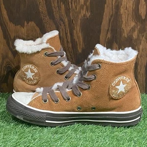 Converse Chuck Taylor All Star Hi hellbraun Wildleder Sherpa gefüttert/Damen US-Größe 7,5 - Bild 1 von 14
