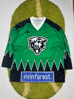 Prima Finnforest Finland Ice Hockey Jersey XL Green Black Bear Logo - Image 1 of 4