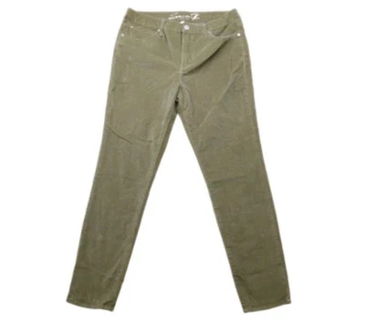 Calça SEVEN7 Feminina 10 Dusty Olive Cintura Ultra Alta Skinny Veludo Casual  - Imagem 1 de 4