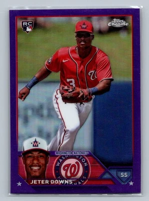 2023 Topps Chrome Update #USC196 Jeter Downs Purple #/250 Rookie - Image 1 of 2