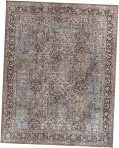 Easy Care Non-Slip Large Area Rug for Living Room, 6' x 9' Olive / Brown - Picture 1 of 7