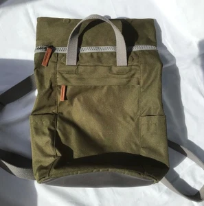 Roka Green Backpack Multiple pockets Carry Handles From The London Bag Co. VGC - Picture 1 of 5