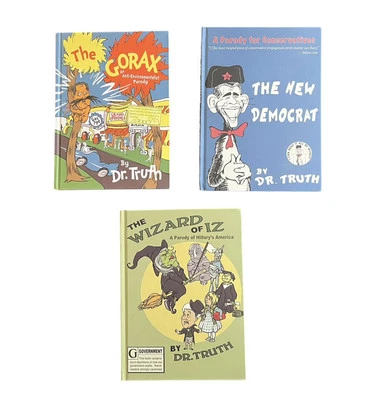 Dr Truth Book Lot Signed Parody Political Satire Gorax Wizard of Iz New Democrat - Image 1 of 4