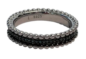 LINKS OF LONDON Ladies Sterling 925 Silver Blue Diamond Effervescence Ring L NEW - Picture 1 of 1