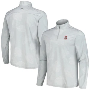 Herren Tommy Bahama grau Stanford Cardinal Delray Frond IslandZone halber Reißverschluss - Bild 1 von 3