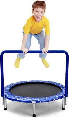 Trampolino Elastico per Bambini, Tappeto Elastico Pieghevole per Bambini Con Cop - Immagine 1 di 4