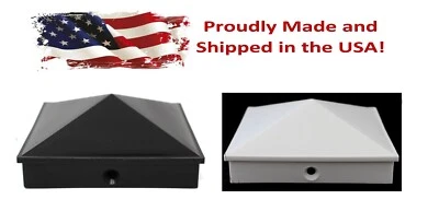 Pirámide de plástico 6x6 nominal (5-1/2"x5-1/2") tapa de poste de valla con orificio pretaladrado Foto 1 de 4