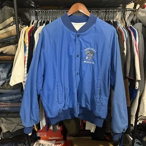 Vintage Youth Boys 90s Chalk Line Kentucky Wildcats Button Jacket XL USA Blue - Picture 1 of 7