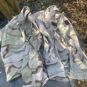 2 USGI Military Desert DCU Camouflage Combat Uniform Shirts M Medium Long - Bild 1 von 11