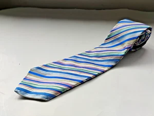 CHARLES TYRWHITT 100% Silk Necktie. Multicolor- Striped- Made in England. - Picture 1 of 7