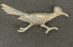 Broche prendedor vintage Silvertone Running Roadrunner posiblemente navajo - Imagen 1 de 13