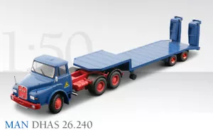 Conrad 1045 MAN DHAS 26.240 3-Axle Truck w/Low-loader - Schmidtbauer 1/50 MIB - Picture 1 of 1