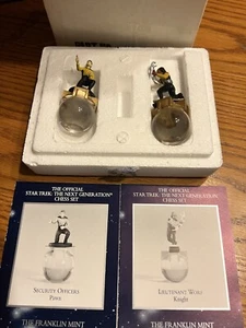 Franklin Mint Star Trek The Next Generation Chess Pieces Lot Of 2 - Picture 1 of 4