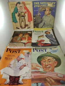 6 Vintage THE SATURDAY EVENING POST MAGAZINES 1942: Feb Apr Sept Nov Dec - Bild 1 von 8