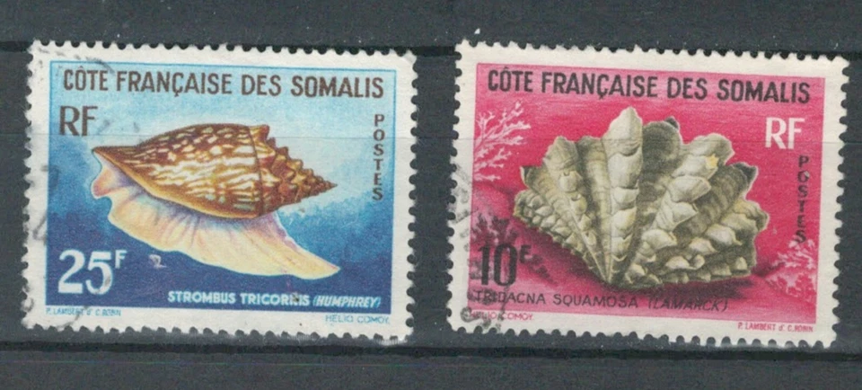 SOMALIA French AFRICA COLONIES SHELS MARINE LIFE USED  STAMPS LOT (SOM 541) - Image 1 of 1