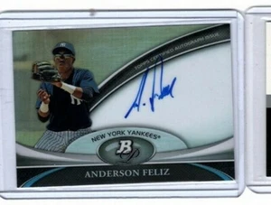 2011 Bowman Platinum Prospect Anderson Feliz #BPA-AF Auto Yankees New York - Picture 1 of 2