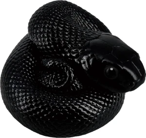 【En stock】 Estatua de serpiente coleccionable de cuerpo celestial mexicano negra cuerpo celestial - Imagen 1 de 8