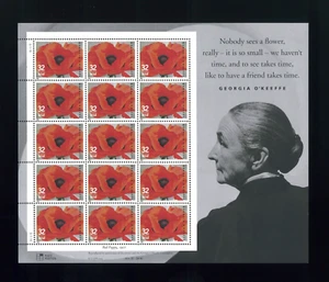 US 32¢ Artist Georgia O'Keeffe Flower Postage Stamp #3069 MNH Full Sheet - Picture 1 of 1