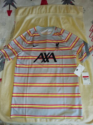 Liverpool FC Jersey Nike 2021/2022 Prematch Shirt Mens Slim Large Salah England - Image 1 of 4