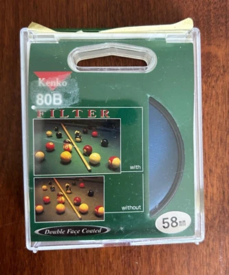 Kenko 58 mm 80B conversion filter Blue Double Face Coated NOS - Image 1 of 4