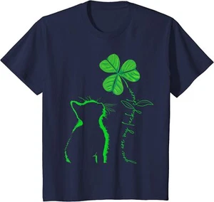 St Patricks Day Cat Gifts My Lucky Charm Kitty Kitten Youth Unisex T-shirt - Picture 1 of 6