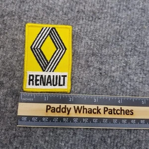 Renault Automobiles Auto Francese Auto Giallo Nero Bianco Ricamato Patch Distintivo a - Foto 1 di 2