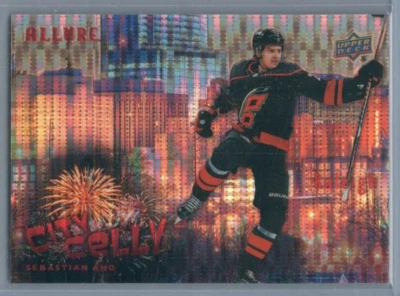 2020-21 Upper Deck Allure City Celly Red Sebastian Aho #CC-2 Carolina Hurricanes - Image 1 of 3