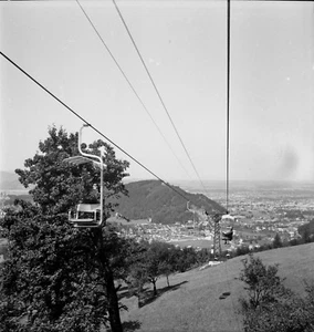 SALZBOURG c. 1955 - Télésiège Gaisberg Autriche - Négatif 6 x 6 - Aut 230 - Picture 1 of 1